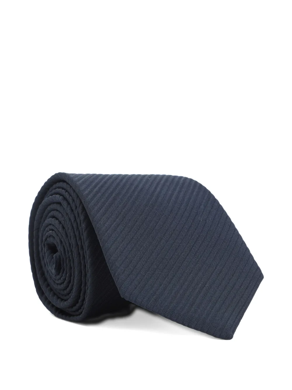 Giorgio Armani ribbed tie | Blue | Image 1