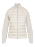 Moncler quilted knit-panel jacket - White