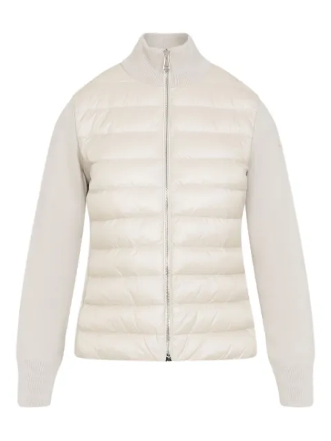 Moncler chamarra capitonada con panel tejido