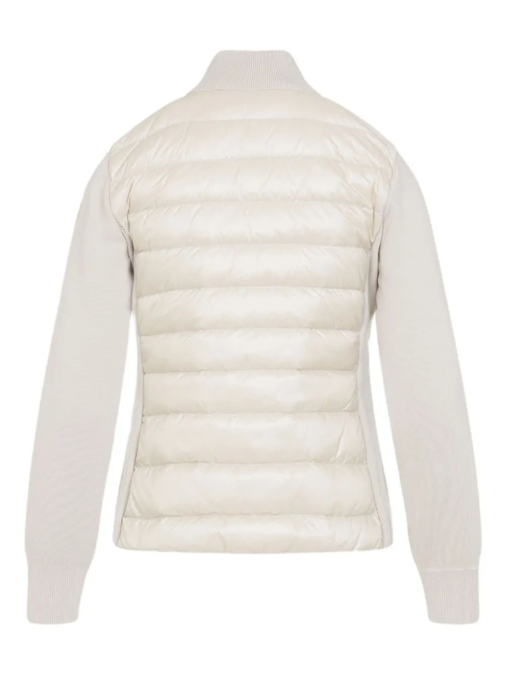 Moncler quilted knit-panel jacket Wit