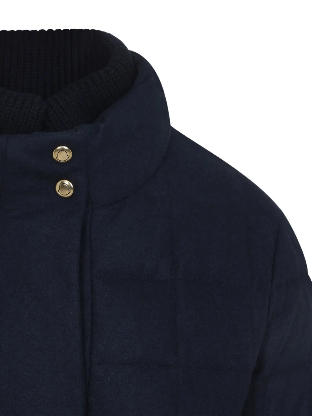 Moncler Bussettes quilted belted jacket Blauw
