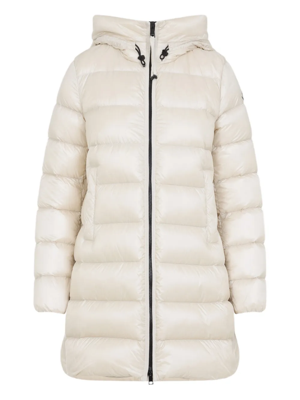 Moncler hooded quilted coat Wit