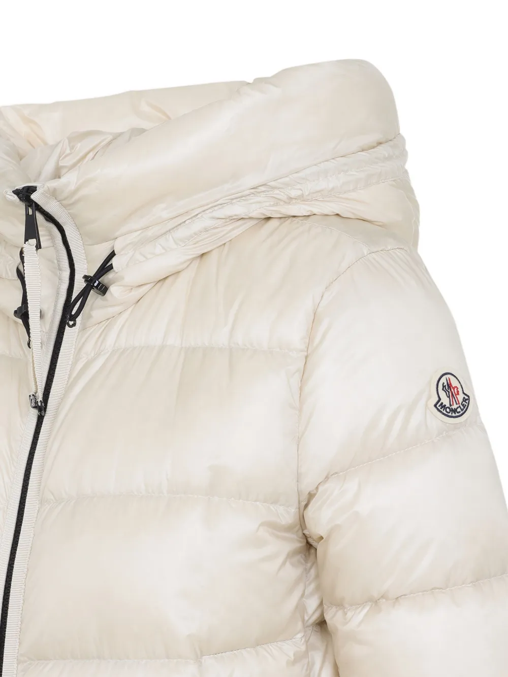 Moncler hooded quilted coat Wit