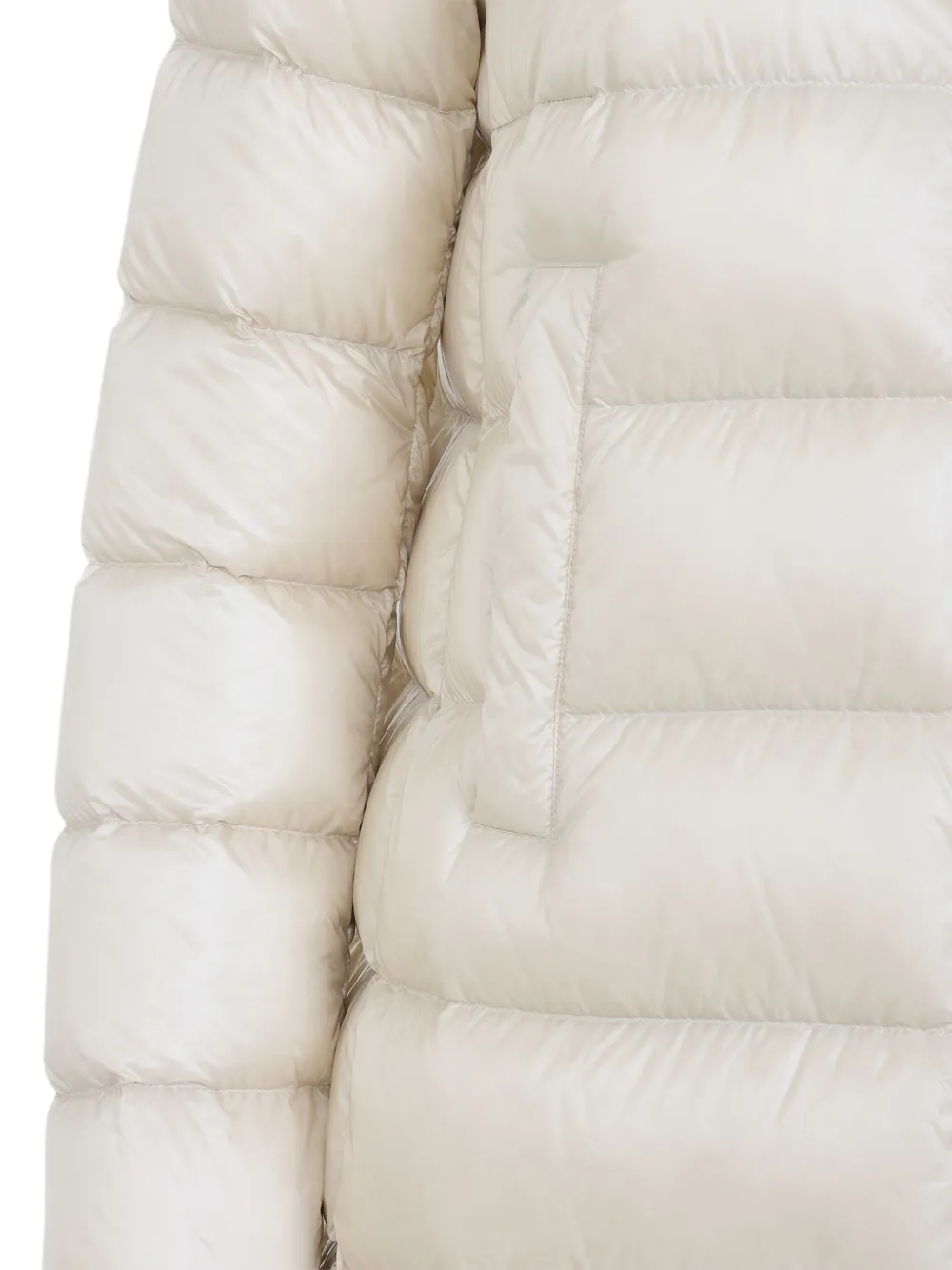 Moncler hooded quilted coat Wit
