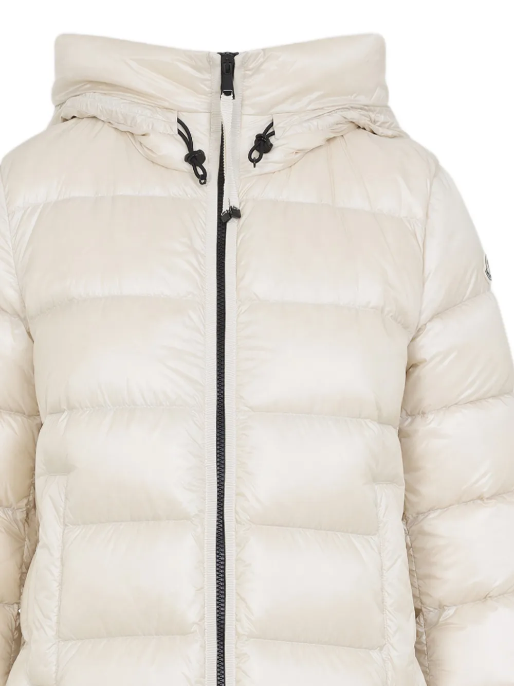 Moncler hooded quilted coat Wit