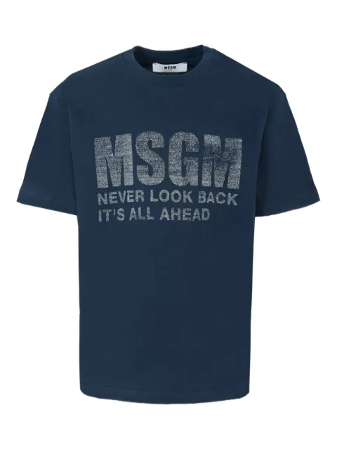 MSGM Kids short-sleeve slogan T-shirt