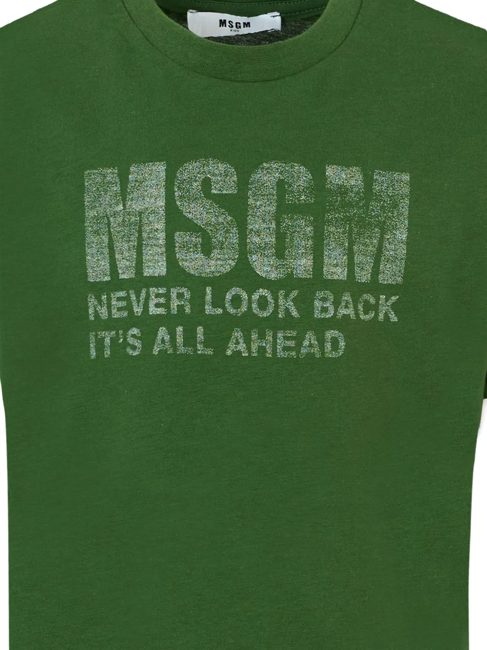 MSGM Kids logo-print short-sleeve T-shirt Groen
