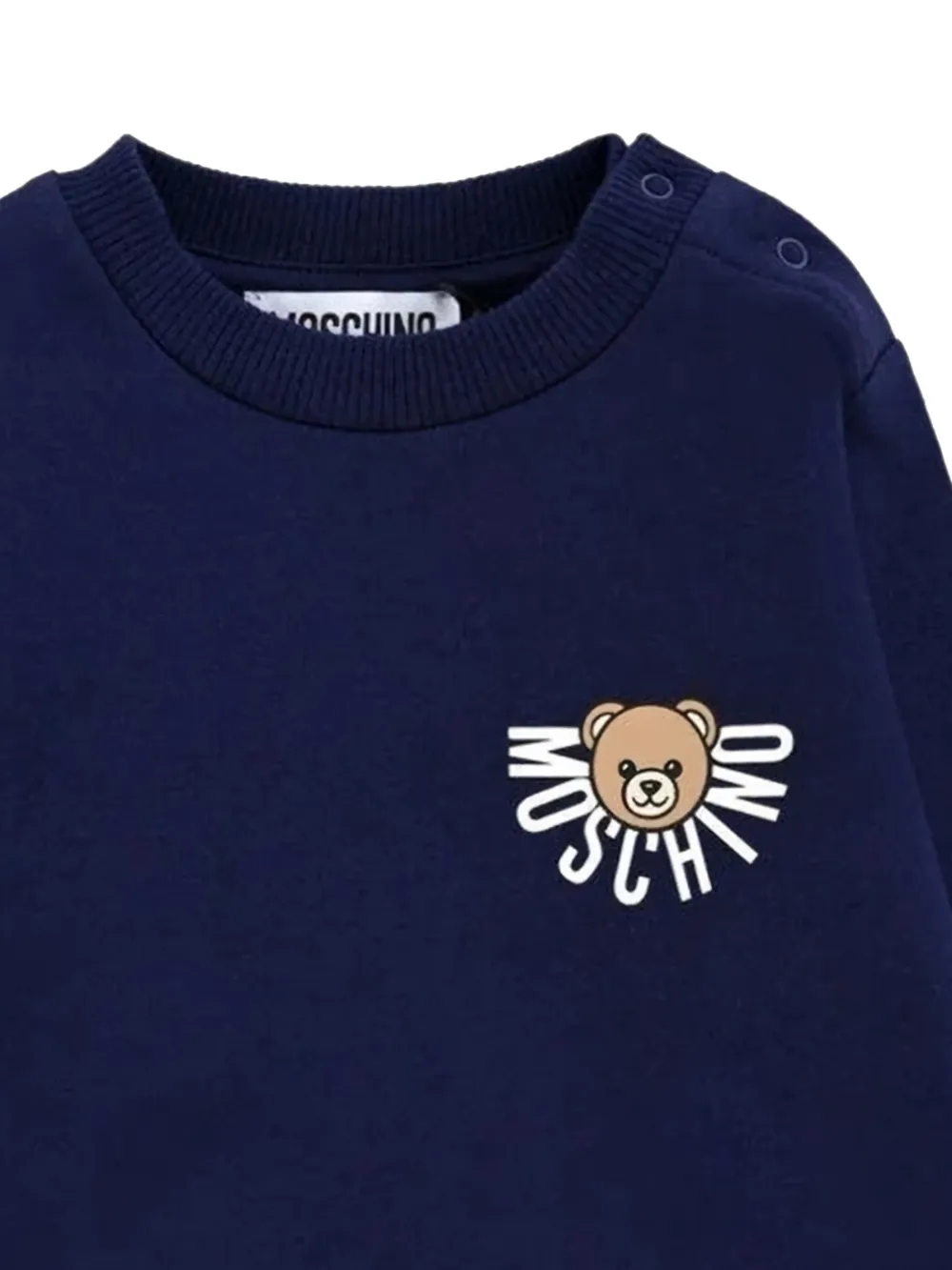 Moschino Kids Sweater met logoprint Blauw
