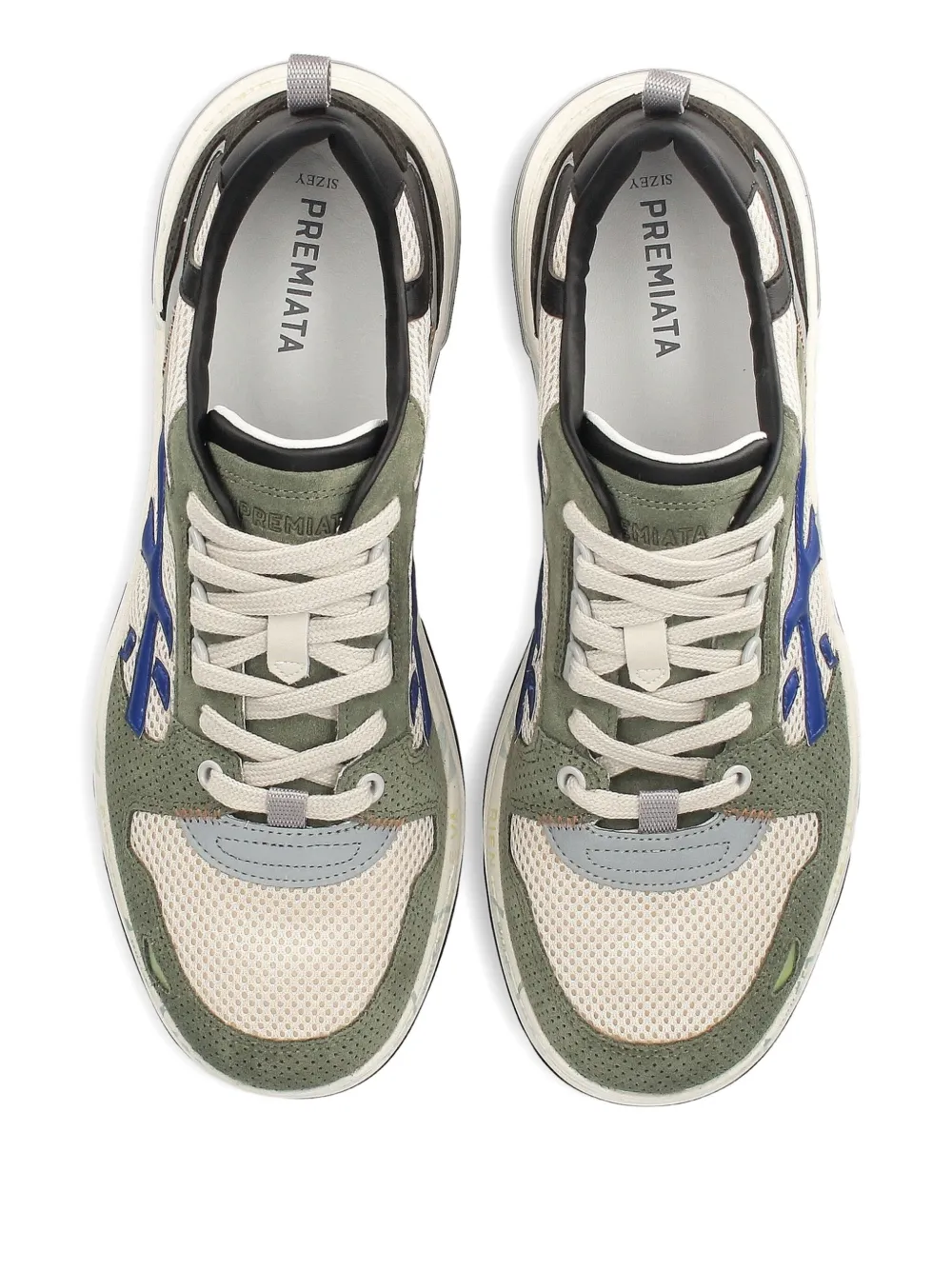 Premiata Drake mesh-panel sneakers Neutrals