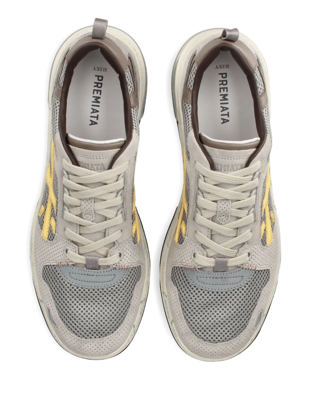 Premiata Drake sneakers met mesh vlak Grijs