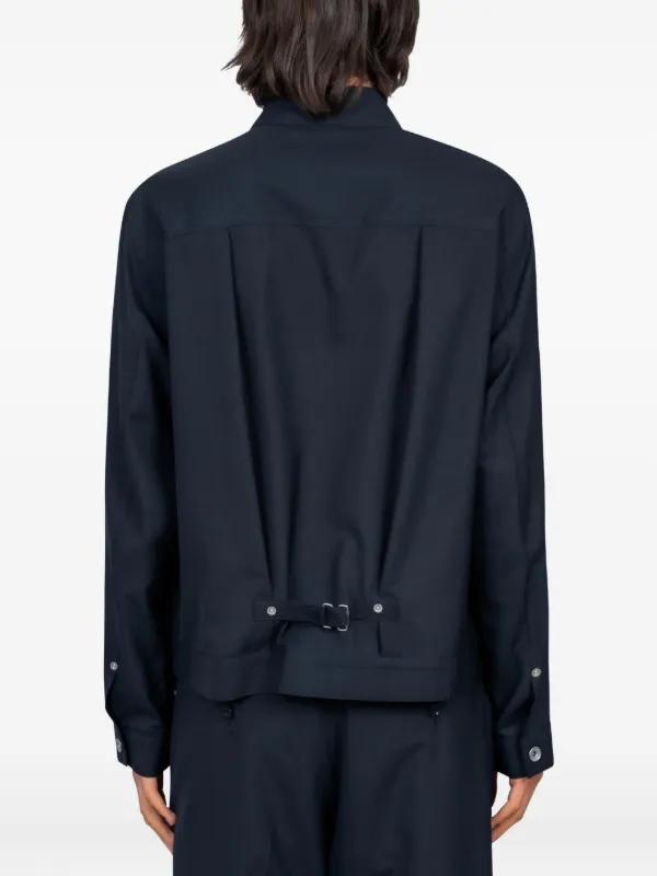Sacai プリーツ ジャケット | ブルー | FARFETCH JP