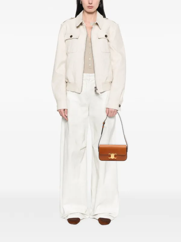 【VIP価格】CELINE CLAUDE LEATHER SHOULDER BAG Céline Pre-Owned 2021 Shiny Calfskin Claude Shoulder Bag