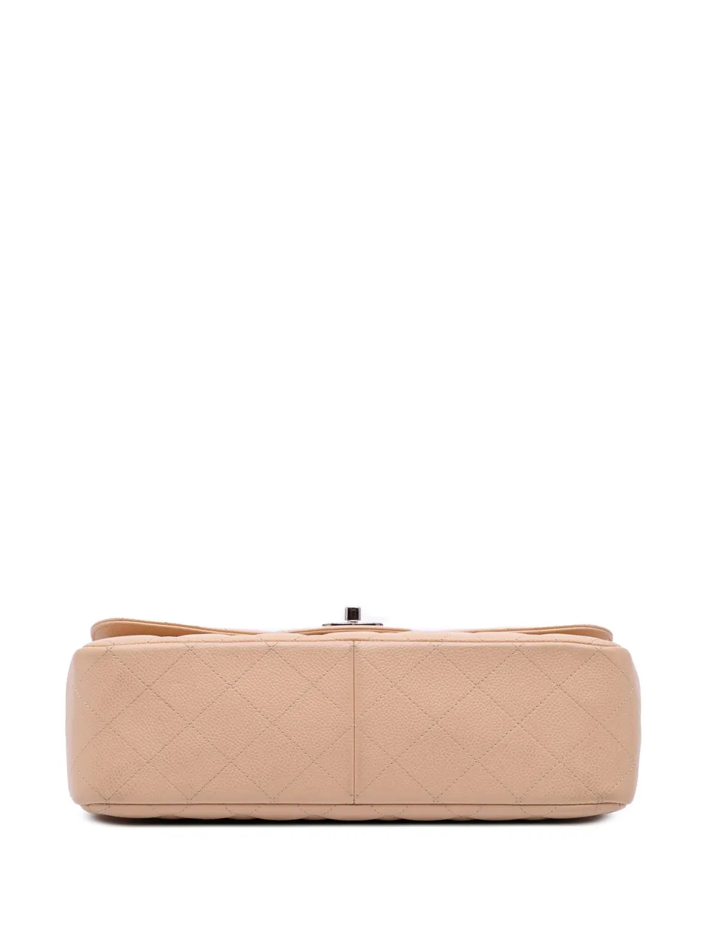 Pre-owned Chanel 2010-2011 Jumbo Classic Caviar Double Flap Shoulder Bag In Brown