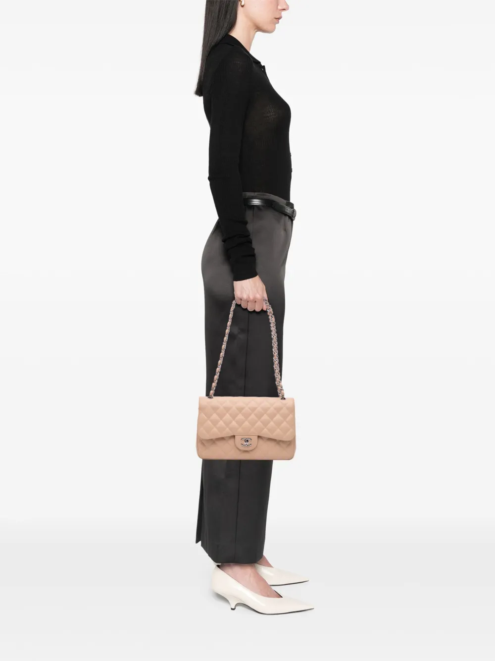 CHANEL Pre-Owned 2010-2011 Jumbo Classic Caviar Double Flap shoulder bag | Pre-Owned | Image 2