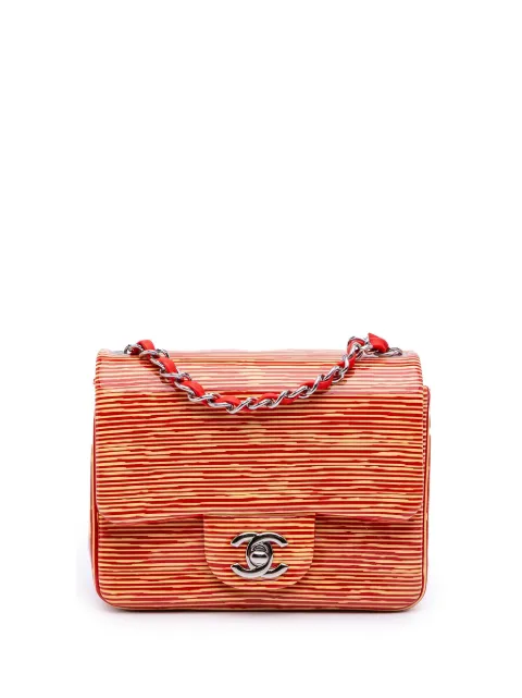 CHANEL Pre-Owned bolsa crossbody Single Flap mini de charol con diseño cuadrado 2013-2014