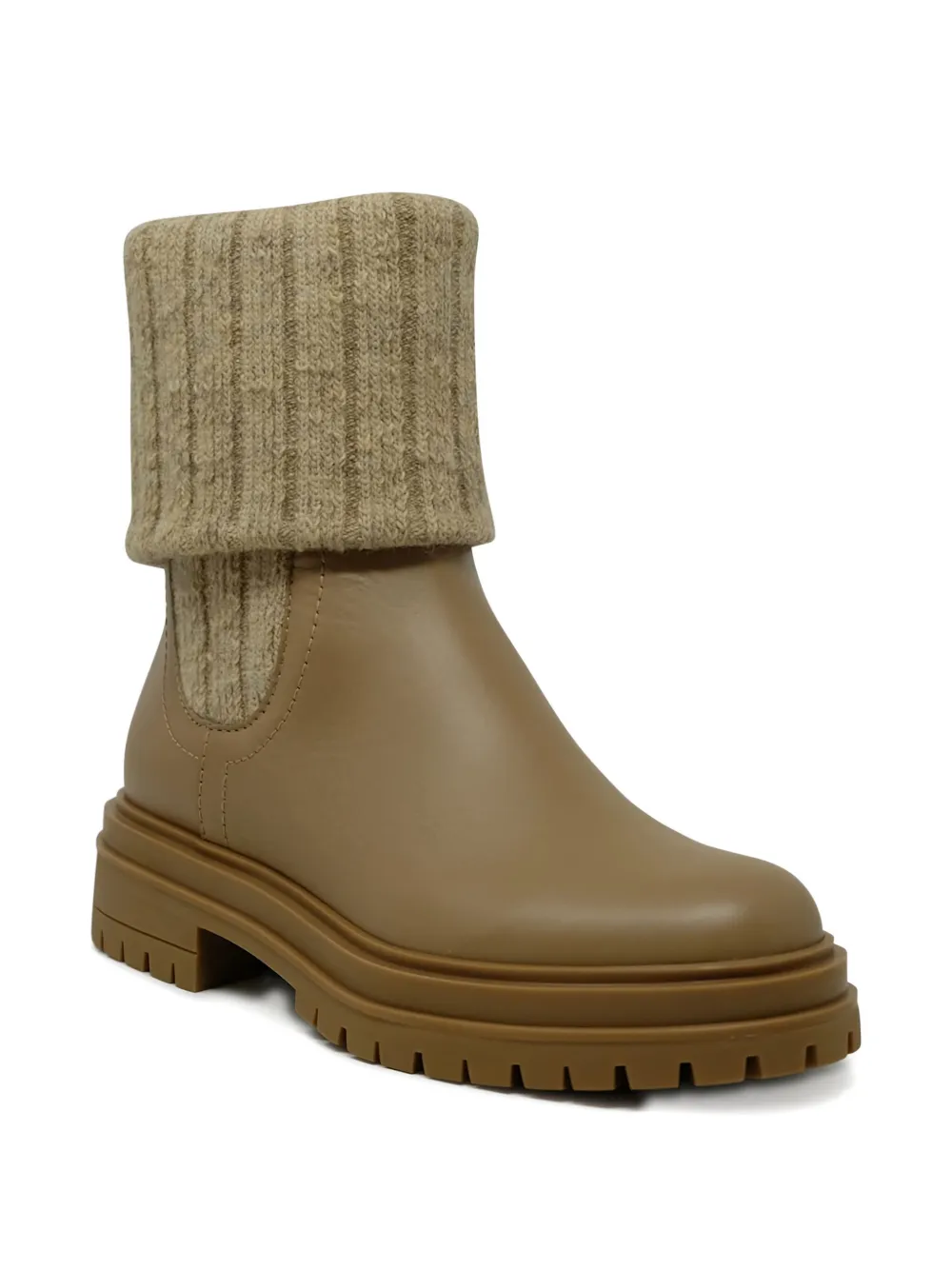 Gianvito Rossi Tenney knitted-cuff leather boots | Ankle Boots | Image 2