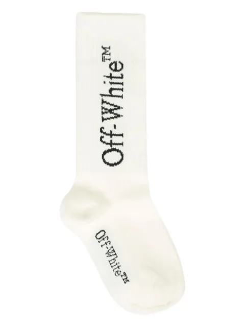 Off-White Kids Gerippte Socken mit Logo