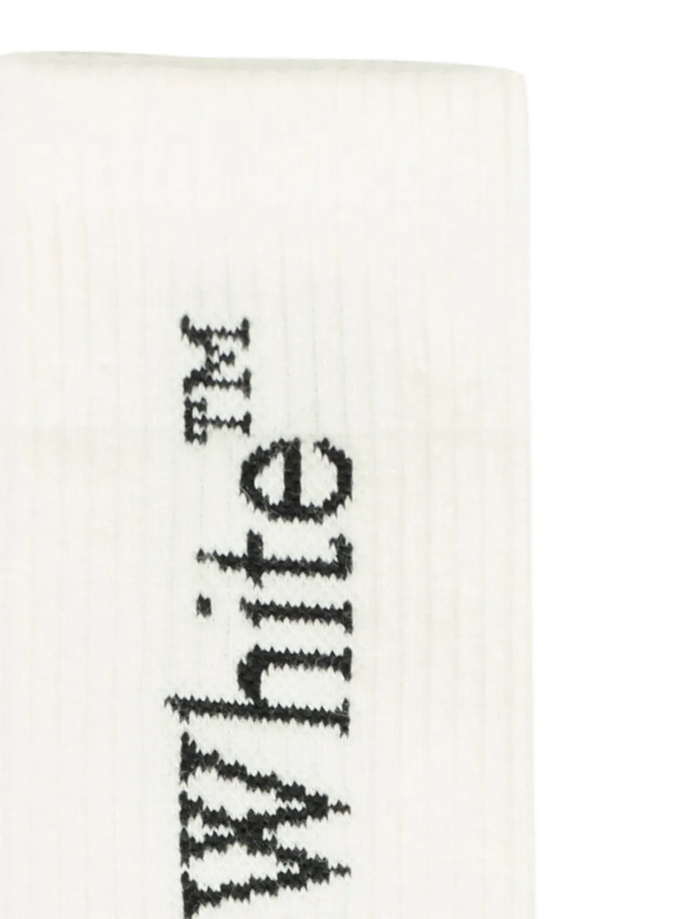 Off-White Kids Geribbelde sokken met logodetail Wit