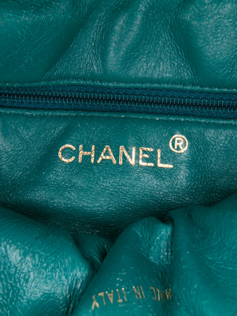 1997-1999 Woven Lambskin Drawstring Pouch Crossbody Bag