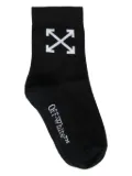 Off-White Kids logo-detail ribbed socks - Black