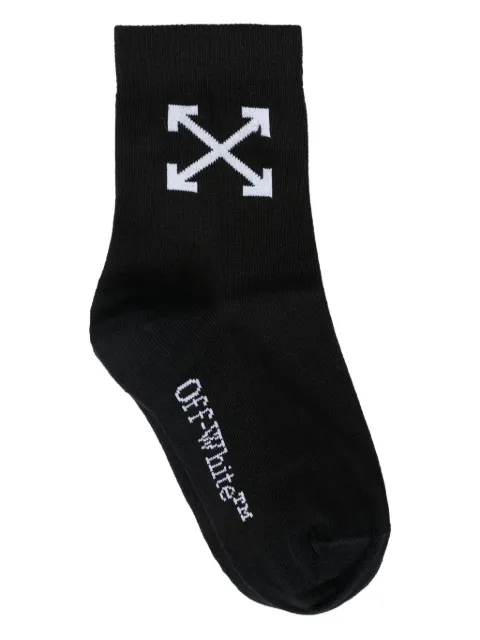 Off-White Kids Gerippte Socken mit Logo