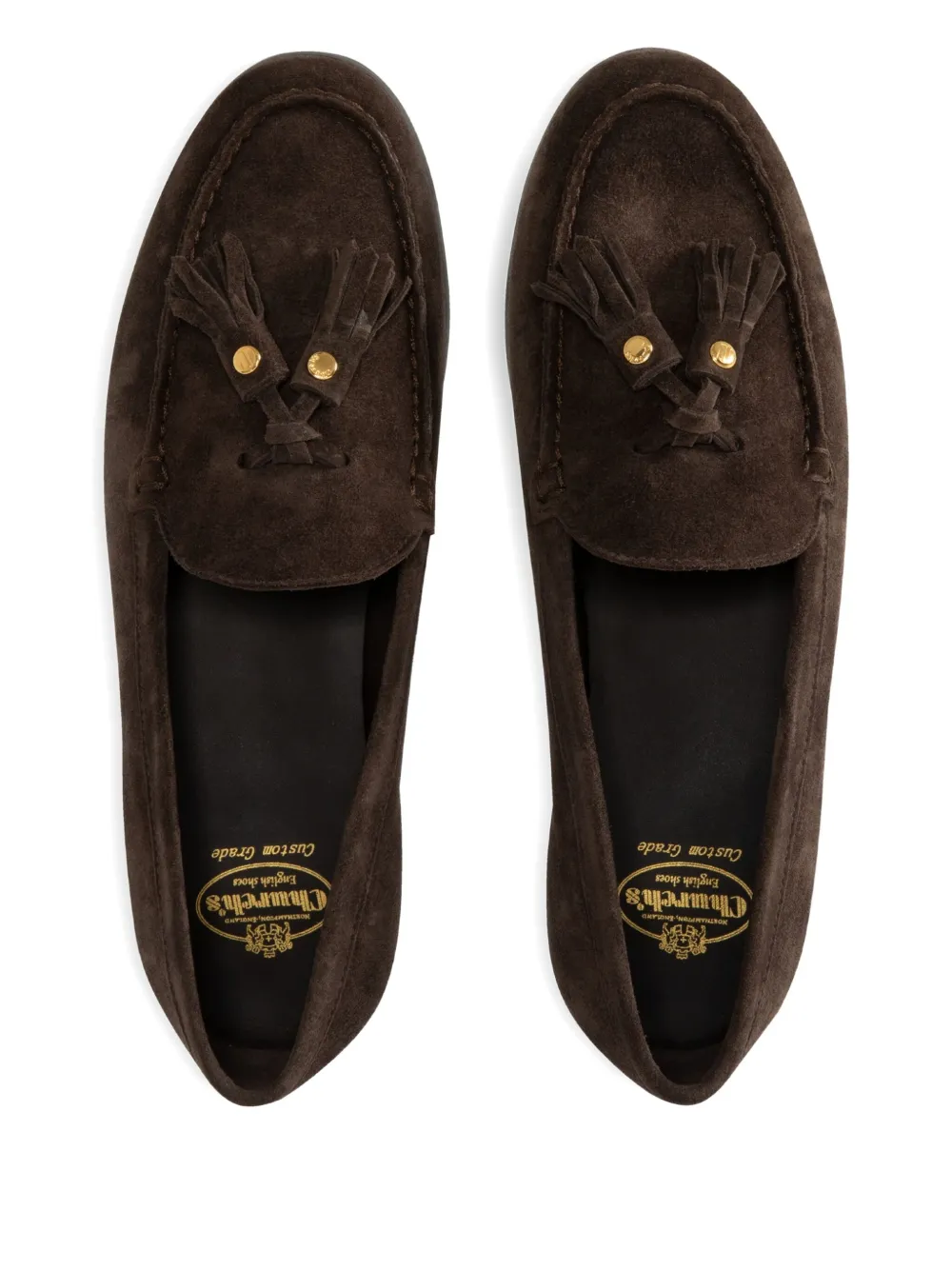 Church's Tassel-embellished Suede Loafers In Brown