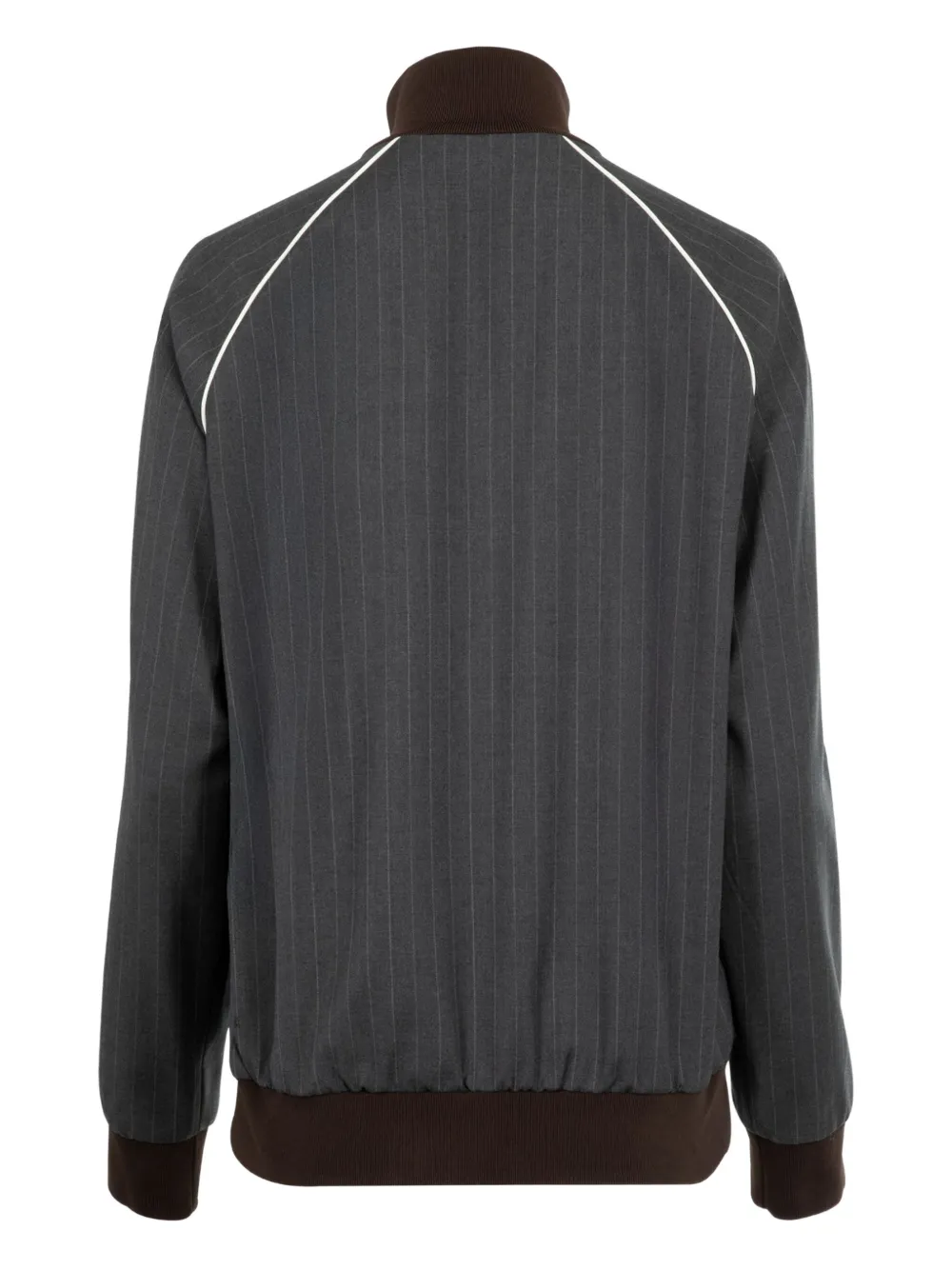 Miu Miu Wool Pinstripe Jacket Side Pockets In Gray