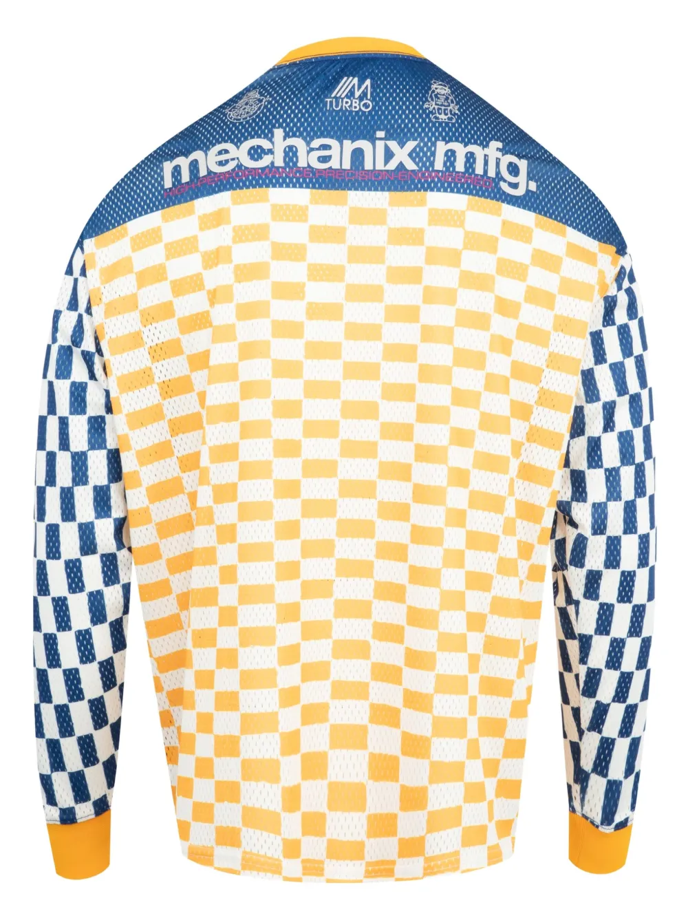 MARKET Geruite T-shirt met lange mouwen - Geel