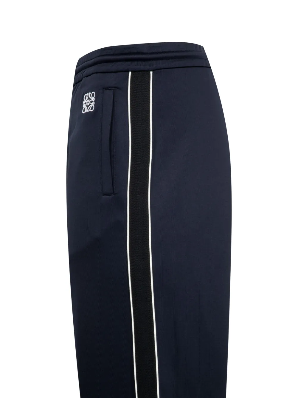 Loewe Side-stripe Drawstring Trousers In Blue