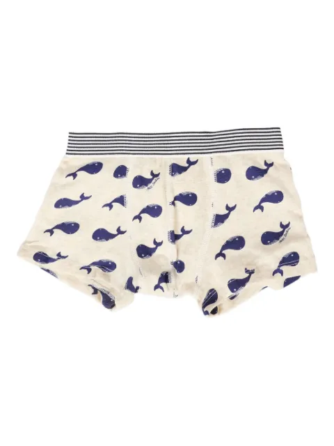 Petit Bateau striped-whale-print boxers (pack of three)