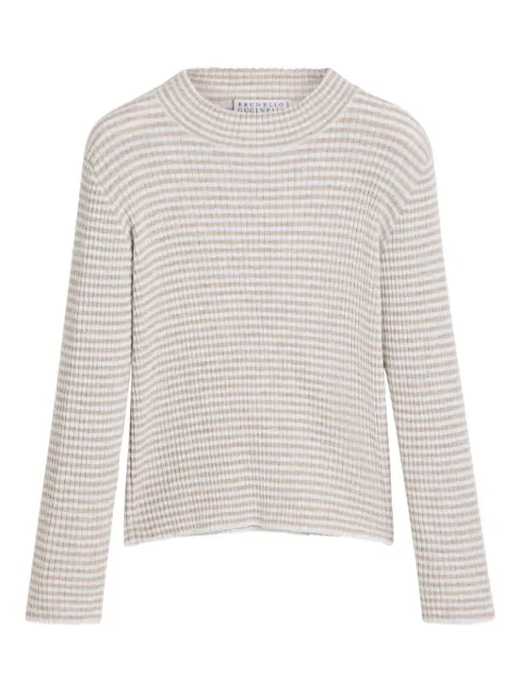 Brunello Cucinelli Kids striped ribbed sweater