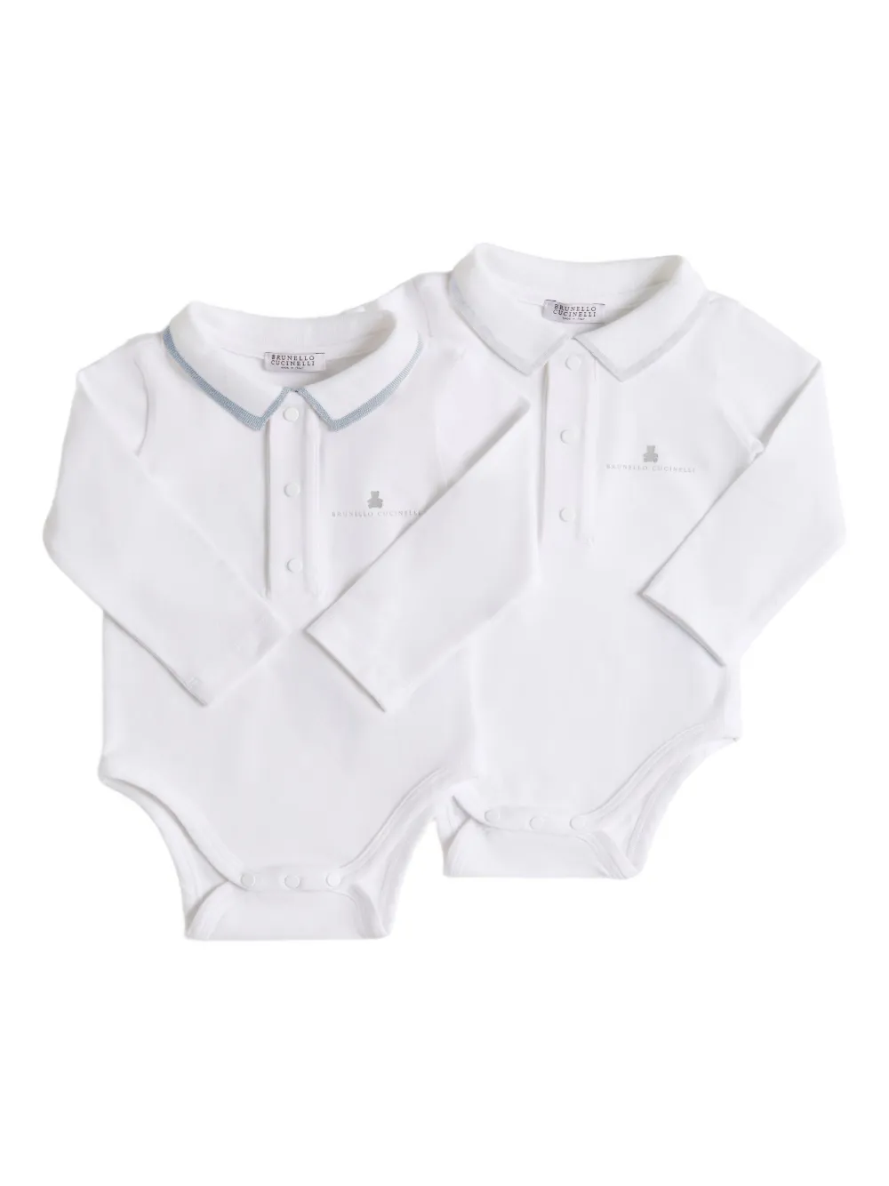 Brunello Cucinelli Kids polo-neck bodysuit set | White | Image 1