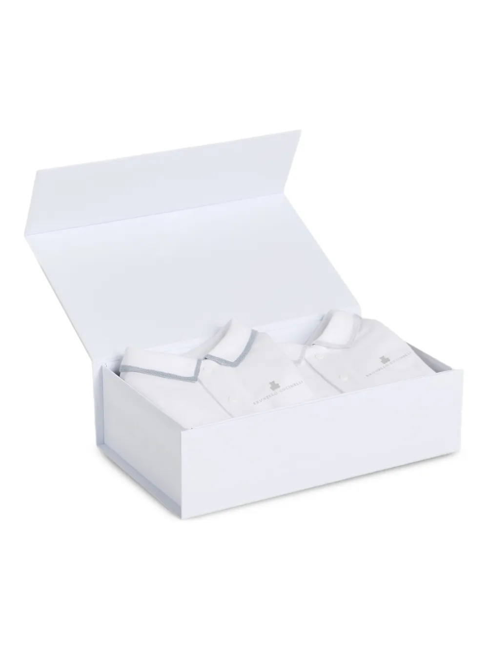 Brunello Cucinelli Kids Romperset met polokraag Wit