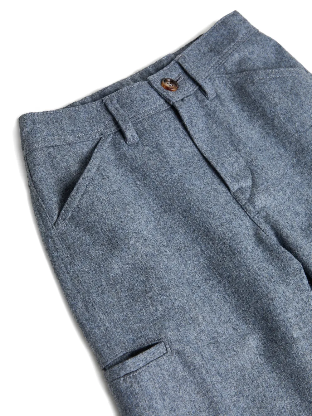 Brunello Cucinelli Kids Casual broek met zakken Blauw