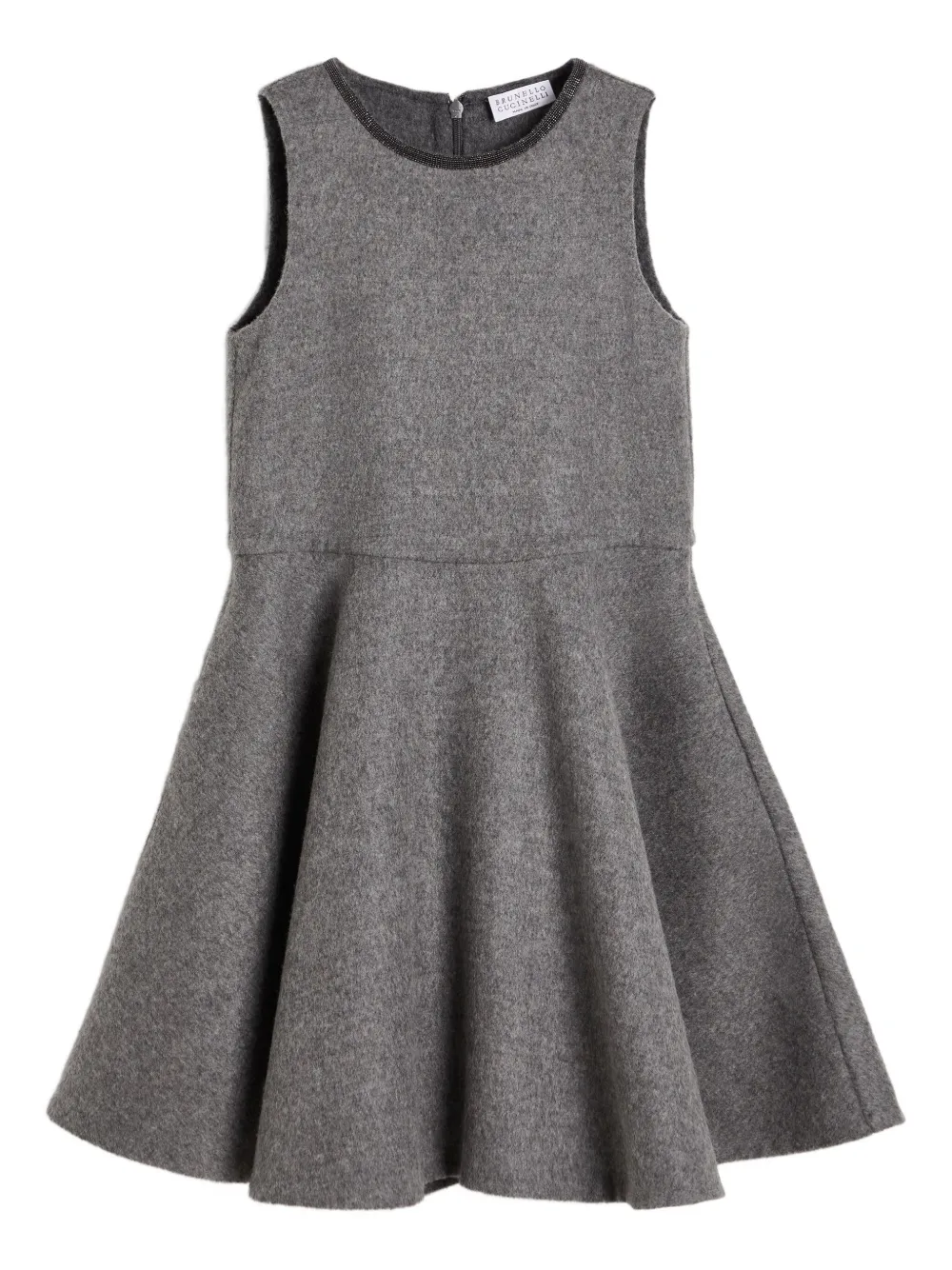 Brunello Cucinelli Kids Mouwloze mini-jurk Grijs