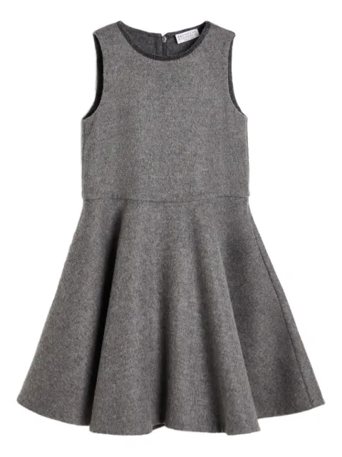 Brunello Cucinelli Kids vestido corto skater sin mangas