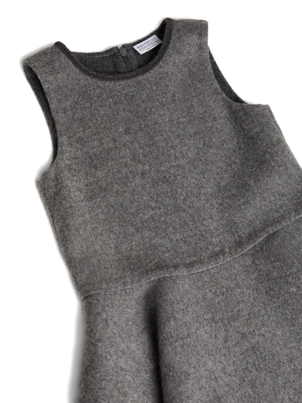 Brunello Cucinelli Kids Mouwloze mini-jurk Grijs