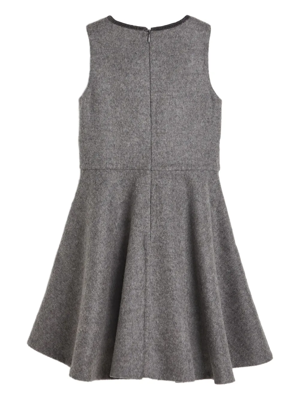 Brunello Cucinelli Kids Mouwloze mini-jurk Grijs