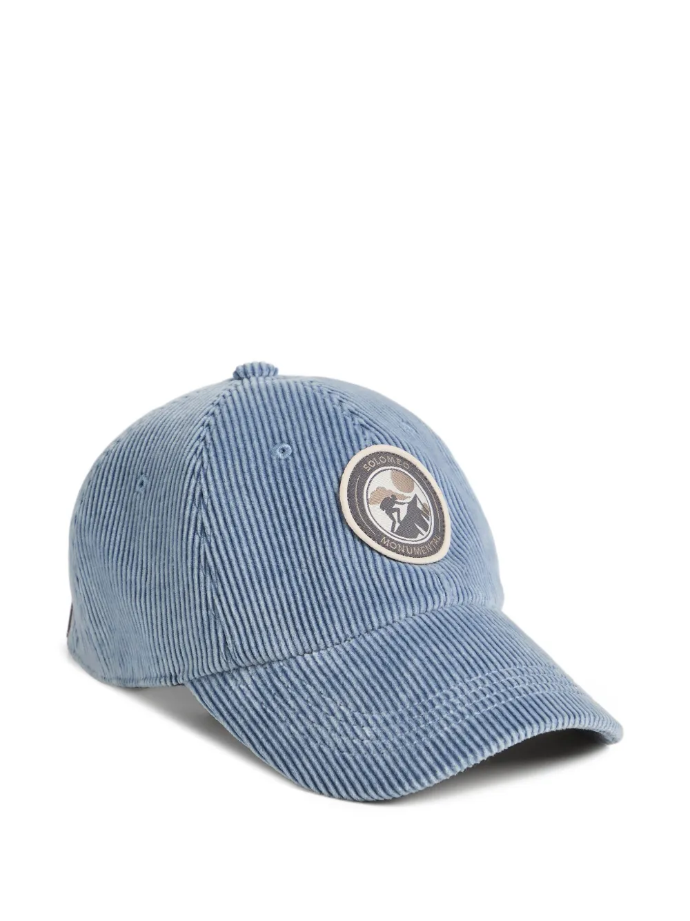 Brunello Cucinelli Kids Ribfluwelen pet met logo Blauw