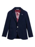 Brunello Cucinelli Kids corduroy two-button blazer - Blue