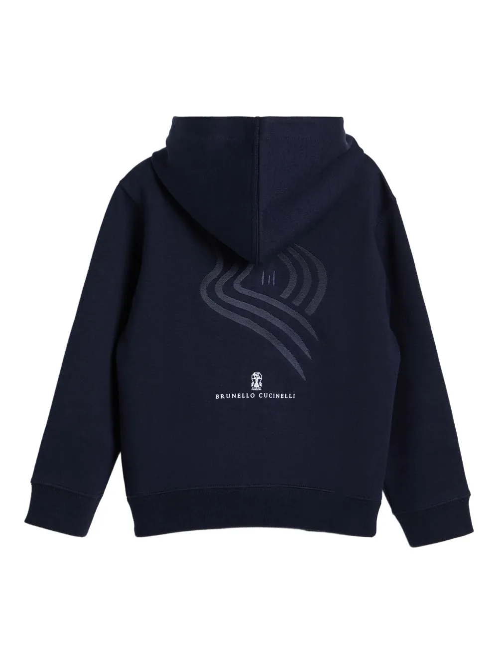 Brunello Cucinelli Kids double-cloth zip hoodie | Boys Hoodies & Sweatshirts | Image 2