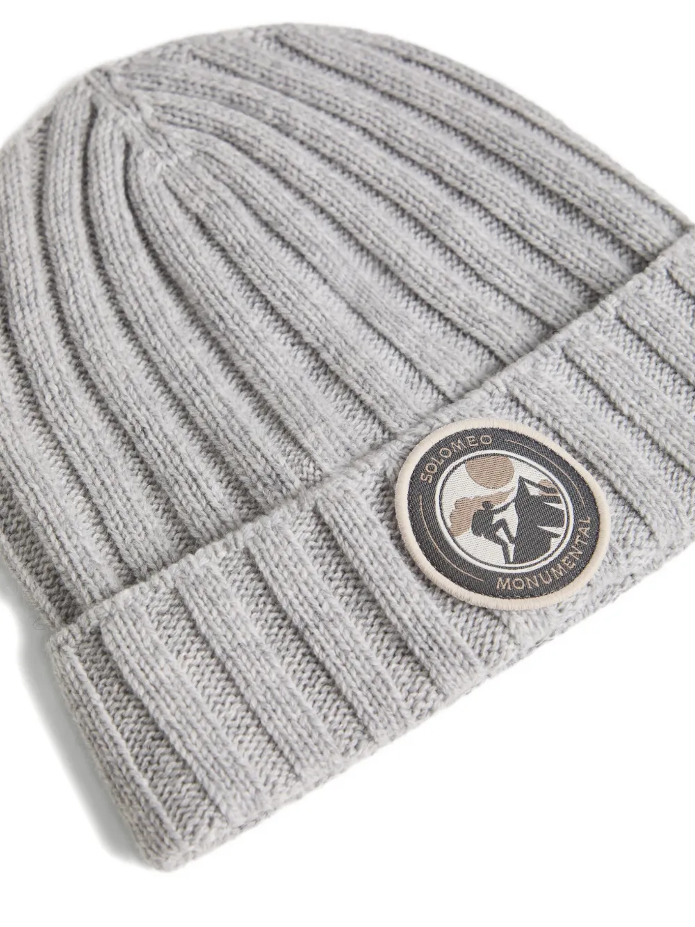 Brunello Cucinelli Kids Ribgebreide muts - Grijs