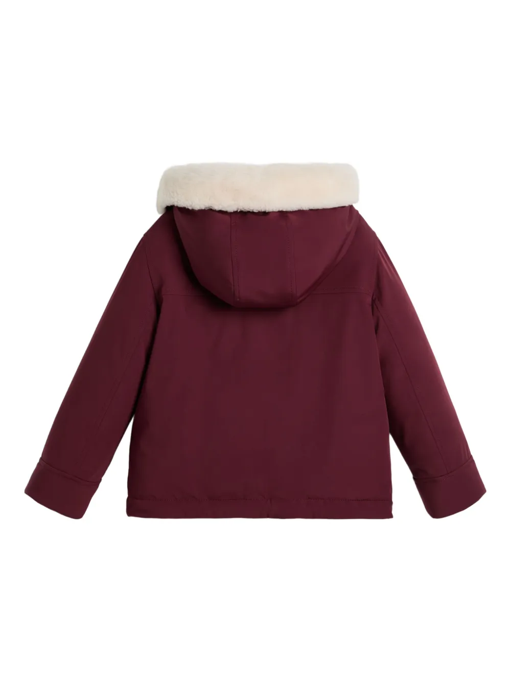 Brunello Cucinelli Kids Gewatteerd jack met capuchon afwerking Rood