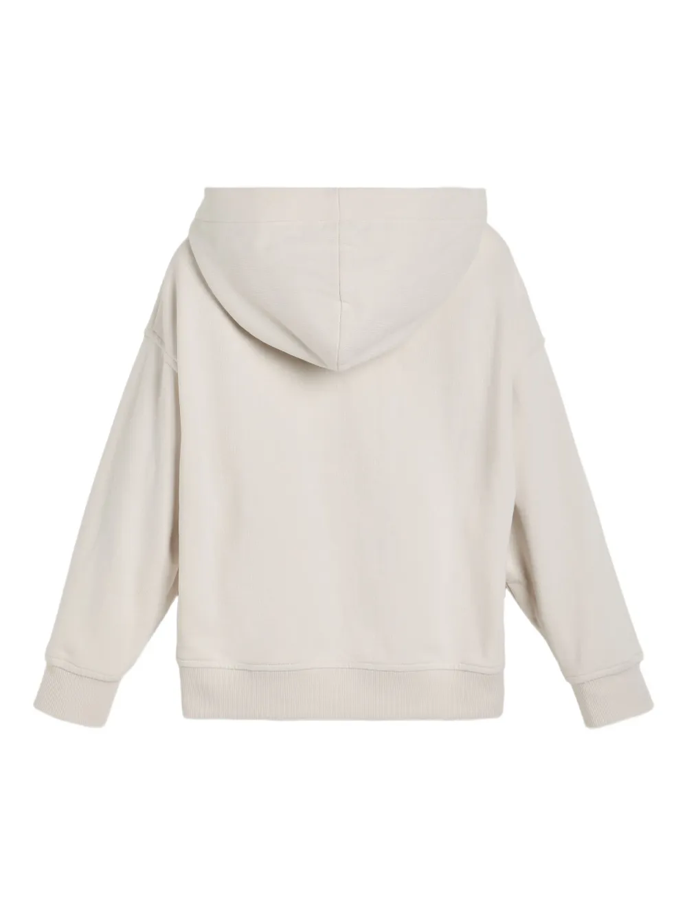 Brunello Cucinelli Kids Sweater met geborduurde bloesem en rits Beige