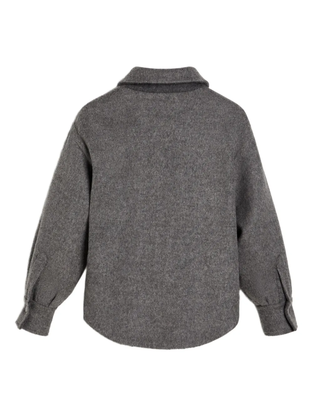 Brunello Cucinelli Kids Wollen shirt met zakdetail Grijs