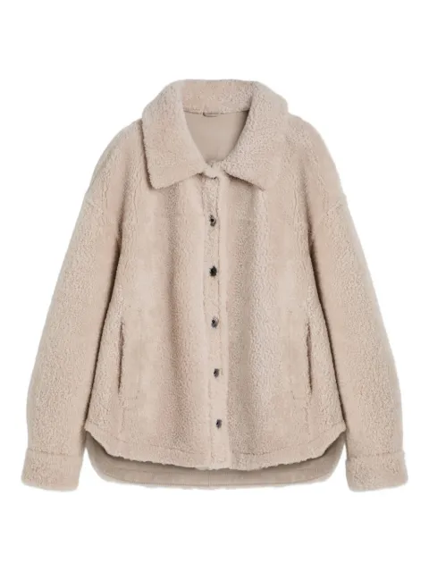 Brunello Cucinelli Kids shearling buttoned jacket