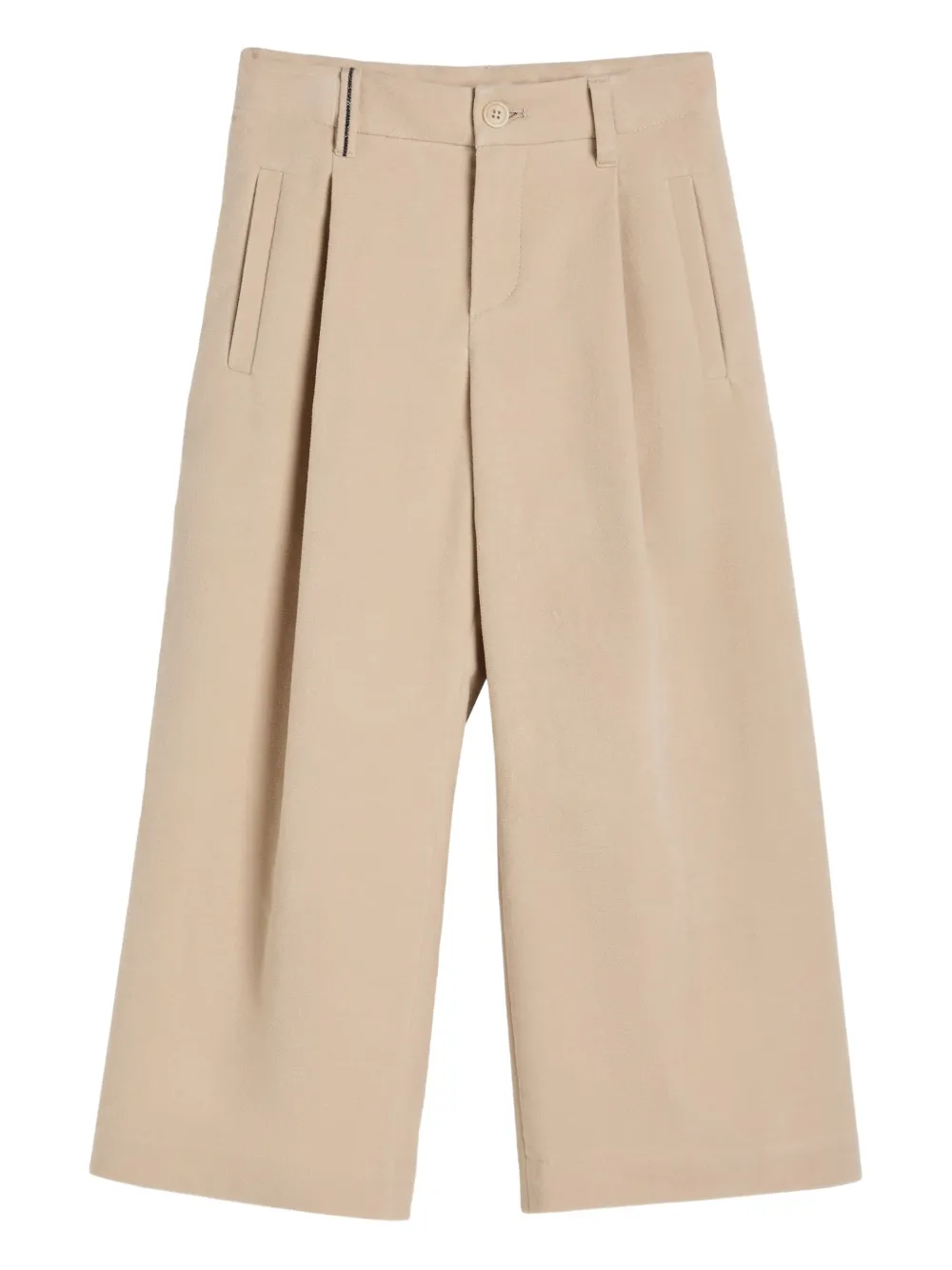 Brunello Cucinelli Kids pleated trousers | Neutrals | Image 1