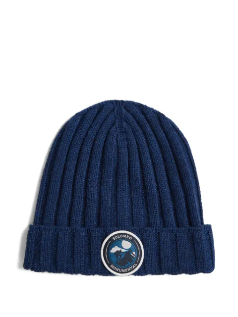 Brunello Cucinelli Kids ribbed-knit logo beanie