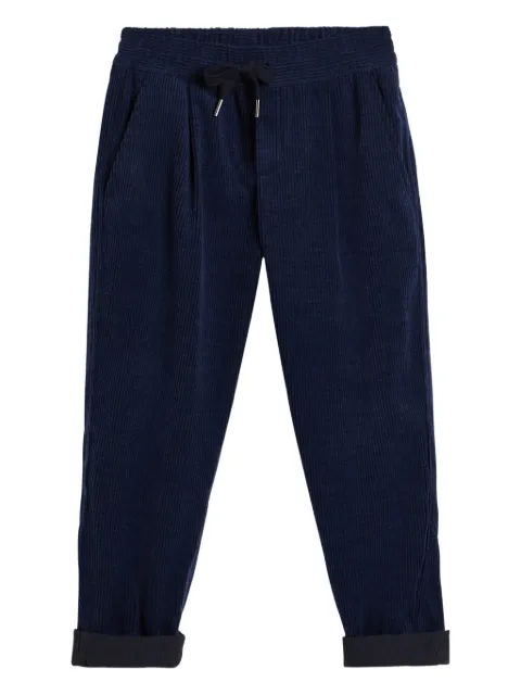 Brunello Cucinelli Kids pantalones de pana con cordones