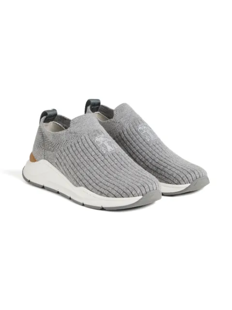 Brunello Cucinelli Kids front-detail slip-on sneakers